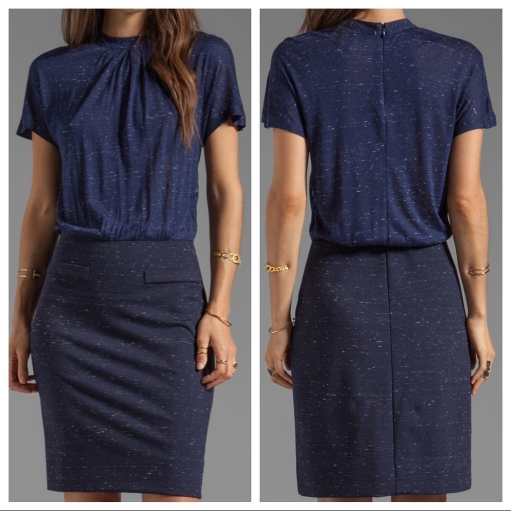 Marc by Marc Jacobs Alicia blue ponte knit dress size XS